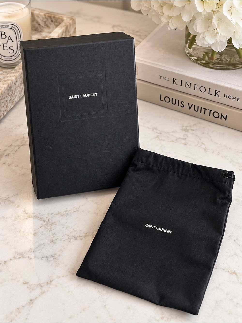 Authentic Saint Laurent YSL Box & Dust Bag Designer Wallet Packaging